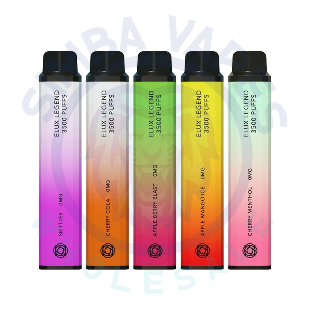 Elux Legend 3500 Box of 10 Disposable Vape - 0% Nicotine