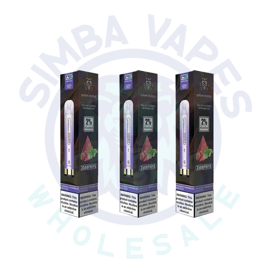 Simba Dazzle Disposable Glow Bar Rechargeable 3500 Box of 10