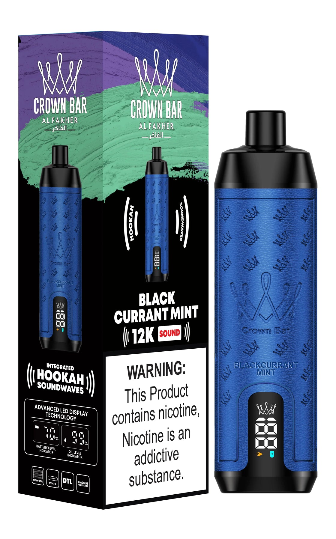 Al Fakher Crown Bar 12000 Box of 10 Disposable Vape pod