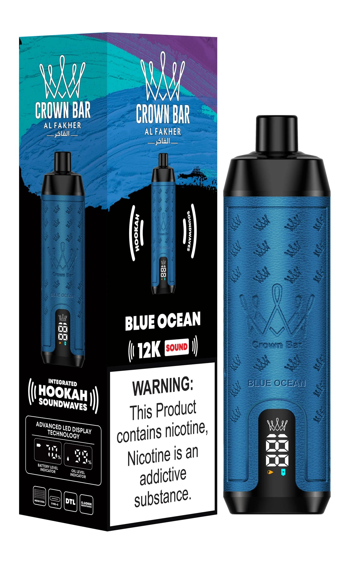 Al Fakher Crown Bar 12000 Box of 10 Disposable Vape pod