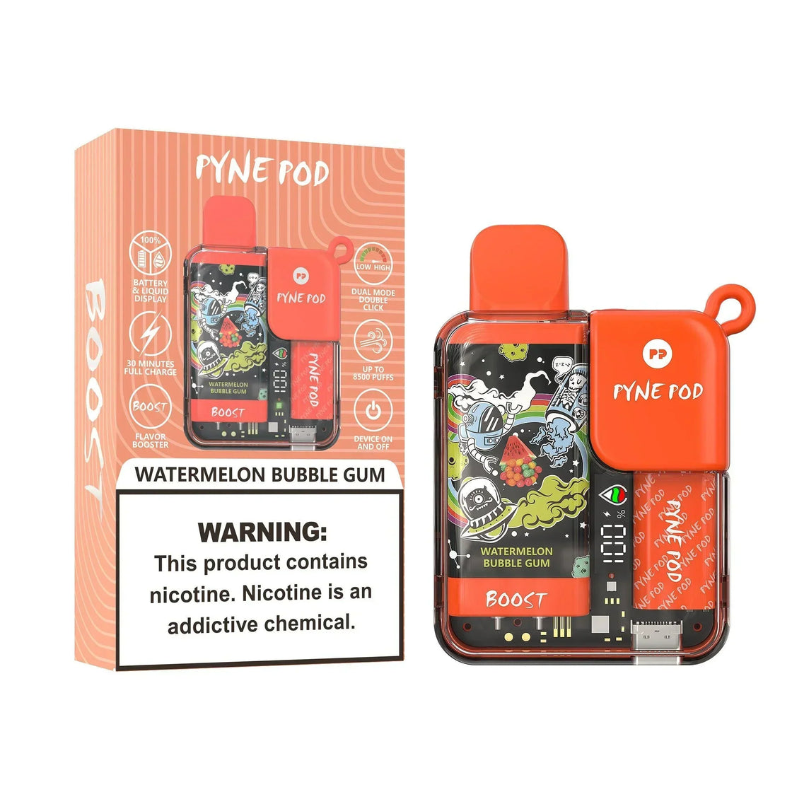 Pyne Pod Boost 8500 Box of 10 Disposable Vape