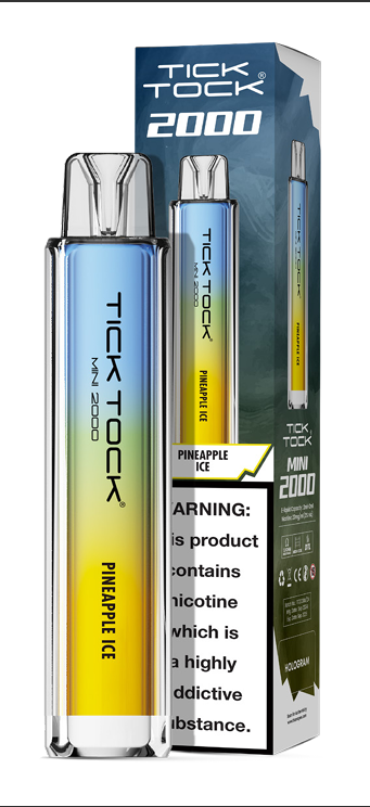 Tick Tock Mini 2000 Puffs Disposable Vape (Box of 10)