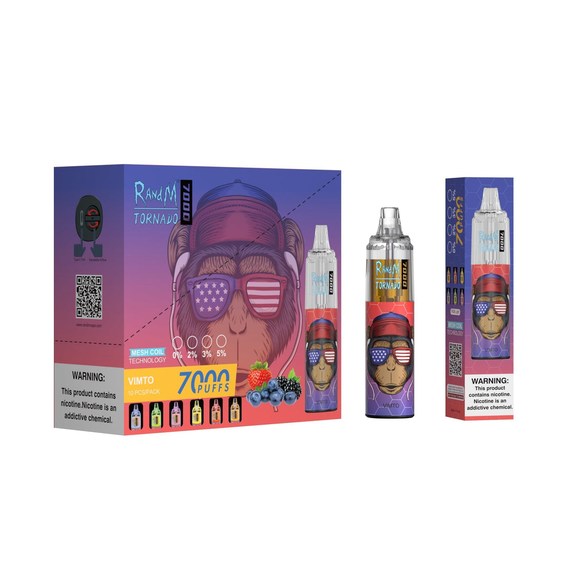 RAndM Tornado 7000 Box of 10 Disposable Vape