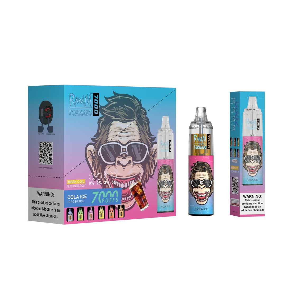 RAndM Tornado 7000 Box of 10 Disposable Vape