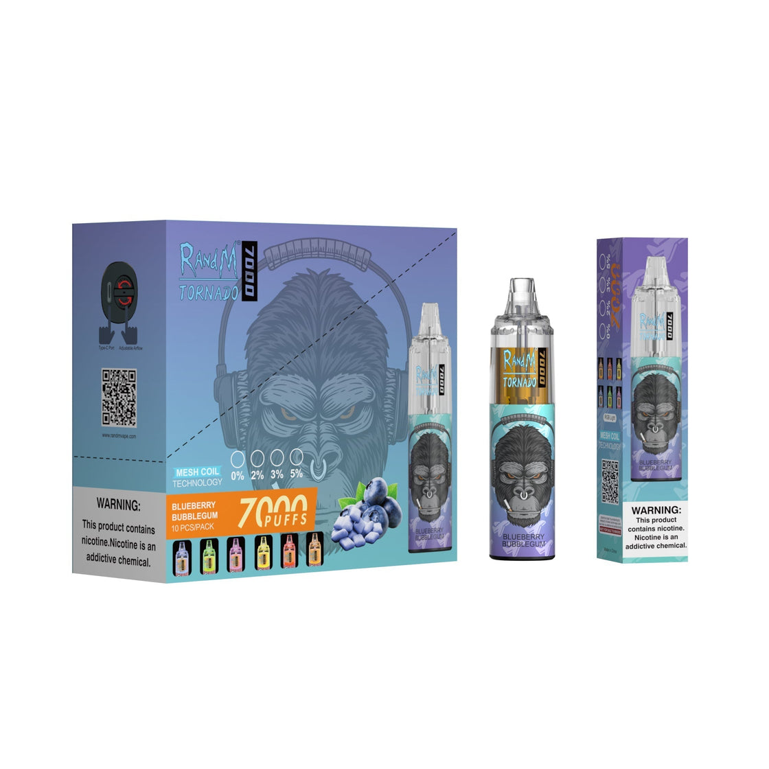 RAndM Tornado 7000 Box of 10 Disposable Vape