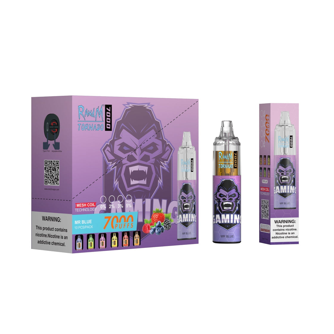 RAndM Tornado 7000 Box of 10 Disposable Vape