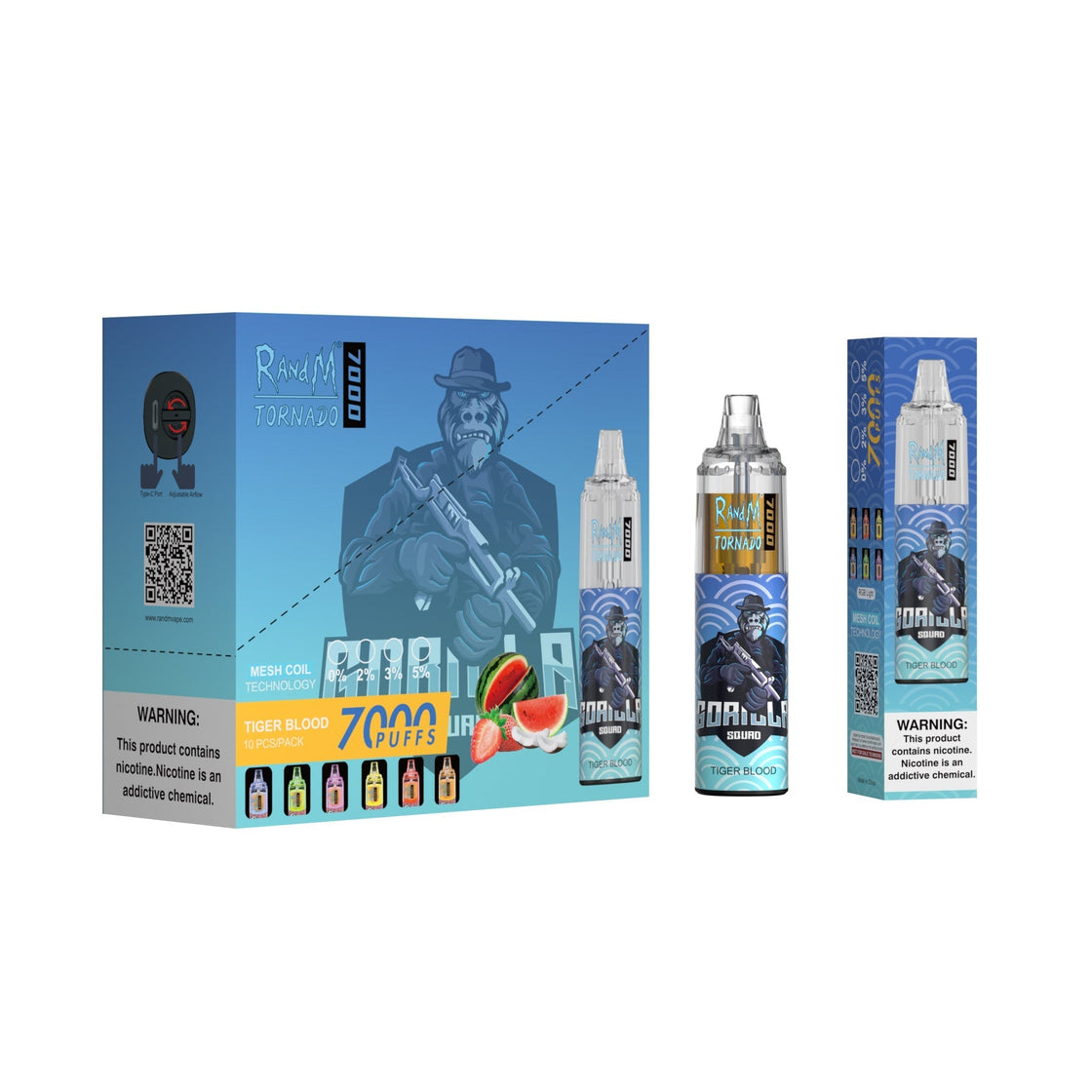 RAndM Tornado 7000 Box of 10 Disposable Vape