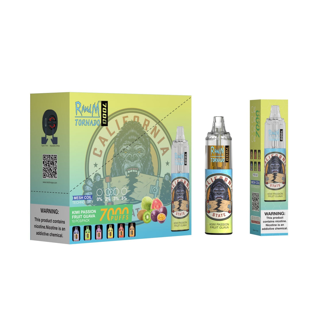 RAndM Tornado 7000 Box of 10 Disposable Vape