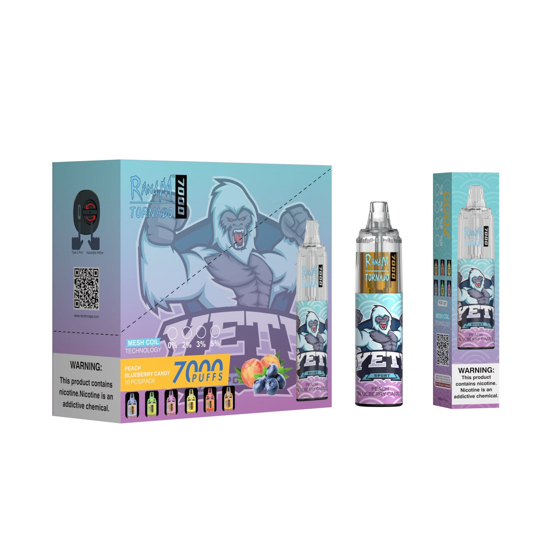 RAndM Tornado 7000 Box of 10 Disposable Vape