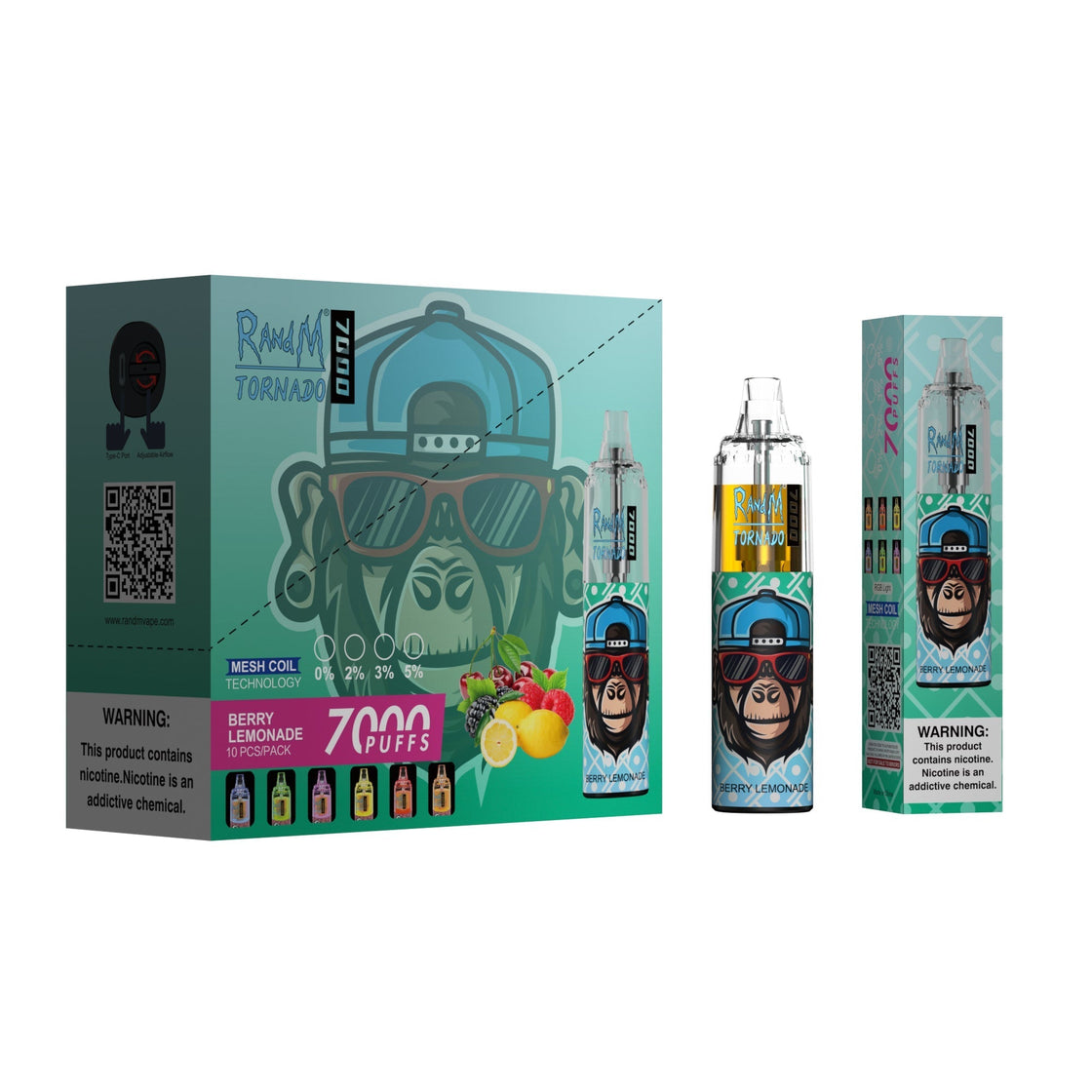 RAndM Tornado 7000 Box of 10 Disposable Vape