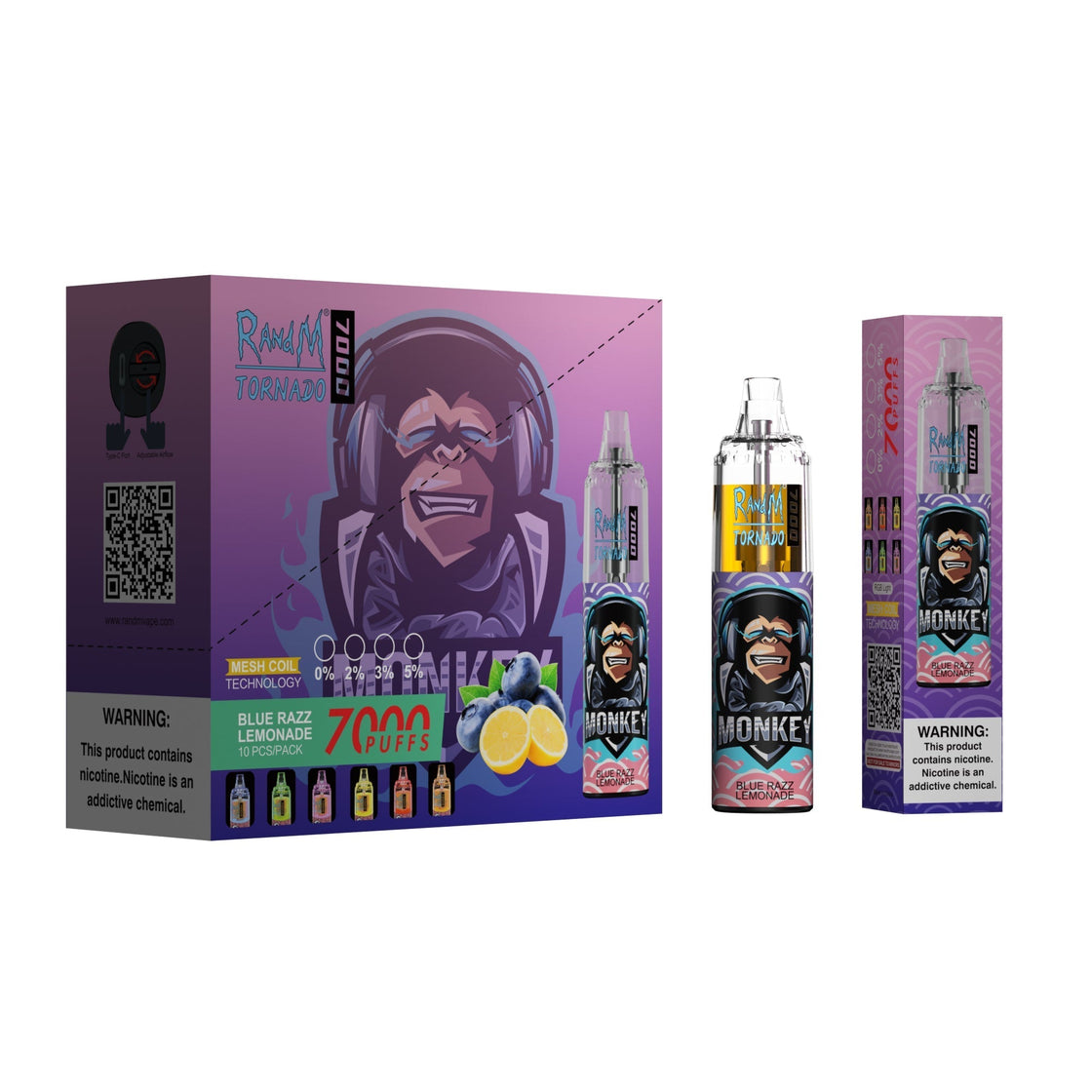 RAndM Tornado 7000 Box of 10 Disposable Vape