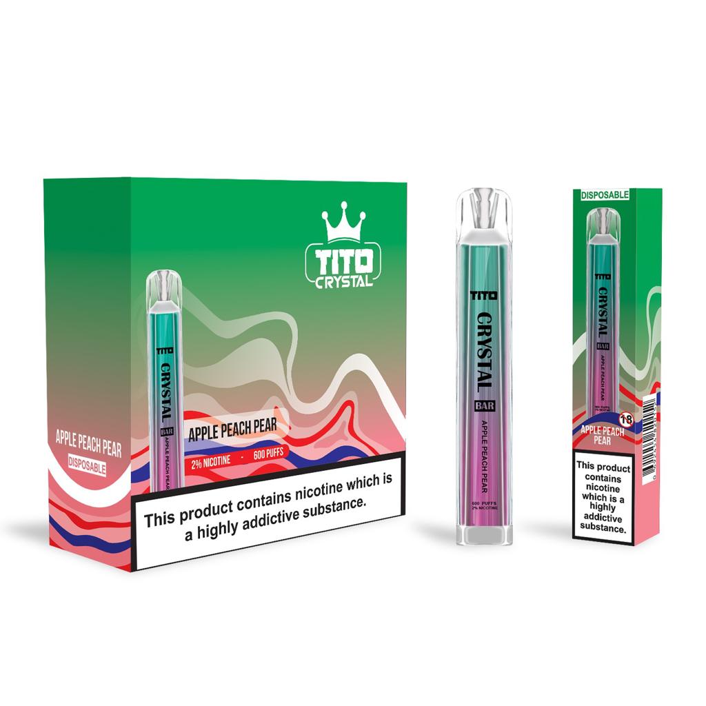 Tito Crystal Bar Vape Pen 600 Puffs (Box of 10)