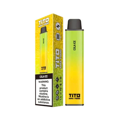 Tito Max 7000 Box of 10 Disposable Vape Pod Device