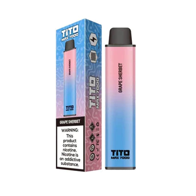 Tito Max 7000 Box of 10 Disposable Vape Pod Device